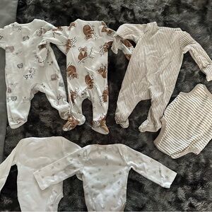 Baby One Piece Set - Neutral Tones